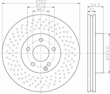 Hella-Pagid 8DD 355 114-231 Front brake disc ventilated 8DD355114231: Buy near me in Poland at 2407.PL - Good price!