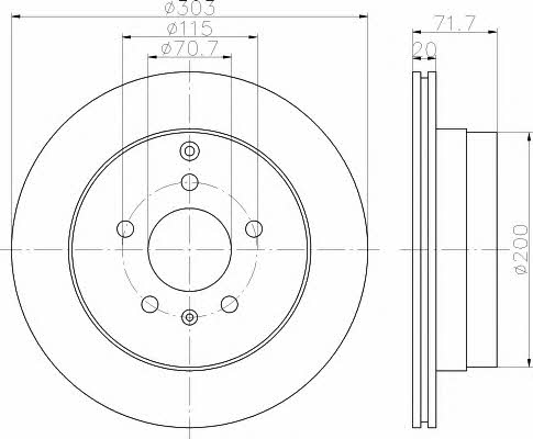 Hella-Pagid 8DD 355 114-411 Brake disc 8DD355114411: Buy near me in Poland at 2407.PL - Good price!