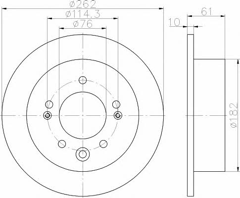 Hella-Pagid 8DD 355 118-331 Диск гальмівний задній невентильований 8DD355118331: Приваблива ціна - Купити у Польщі на 2407.PL!