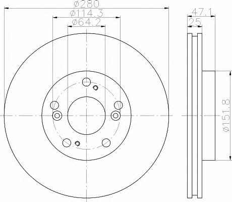 Hella-Pagid 8DD 355 118-761 Brake disc 8DD355118761: Buy near me in Poland at 2407.PL - Good price!