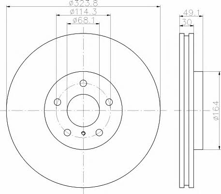 Hella-Pagid 8DD 355 120-271 Brake disc 8DD355120271: Buy near me in Poland at 2407.PL - Good price!