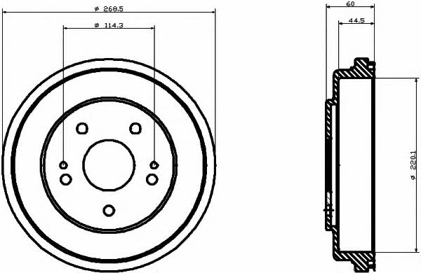 Hella-Pagid 8DT 355 300-291 Rear brake drum 8DT355300291: Buy near me at 2407.PL in Poland at an Affordable price!