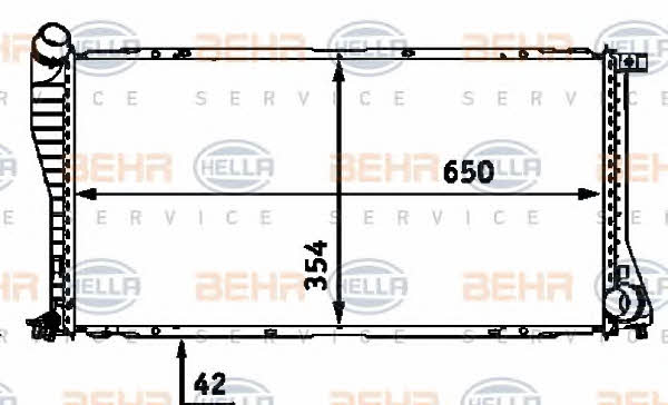 Behr-Hella 8MK 376 712-394 Radiator, engine cooling 8MK376712394: Buy near me in Poland at 2407.PL - Good price!