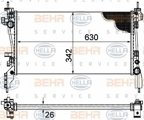 Behr-Hella 8MK 376 754-561 Радиатор охлаждения двигателя 8MK376754561: Отличная цена - Купить в Польше на 2407.PL!