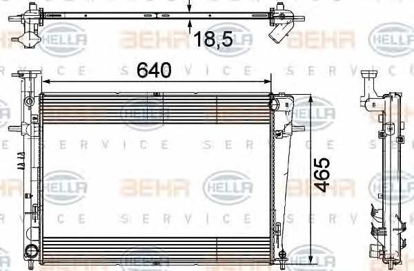 Behr-Hella 8MK 376 745-611 Радиатор охлаждения двигателя 8MK376745611: Отличная цена - Купить в Польше на 2407.PL!