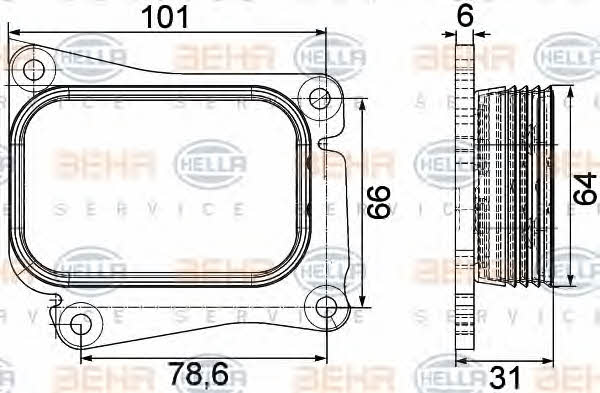 Behr-Hella 8MO 376 756-731 Радиатор масляный 8MO376756731: Отличная цена - Купить в Польше на 2407.PL!