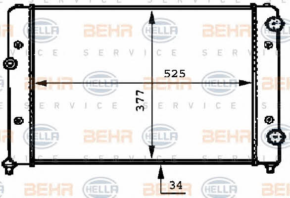 Behr-Hella 8MK 376 717-731 Chłodnica, układ chłodzenia silnika 8MK376717731: Dobra cena w Polsce na 2407.PL - Kup Teraz!