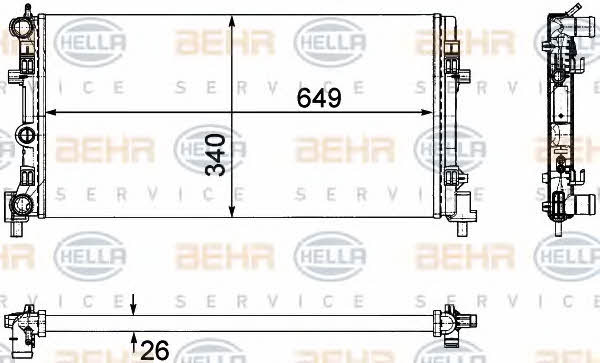 Behr-Hella 8MK 376 754-281 Радиатор охлаждения двигателя 8MK376754281: Отличная цена - Купить в Польше на 2407.PL!