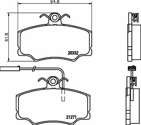 Hella-Pagid 8DB 355 017-871 Scheibenbremsbeläge, Set 8DB355017871: Kaufen Sie zu einem guten Preis in Polen bei 2407.PL!