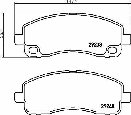 Hella-Pagid 8DB 355 005-601 Гальмівні колодки, комплект 8DB355005601: Приваблива ціна - Купити у Польщі на 2407.PL!