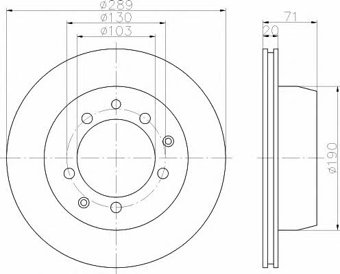 Hella-Pagid 8DD 355 100-441 Rear ventilated brake disc 8DD355100441: Buy near me in Poland at 2407.PL - Good price!