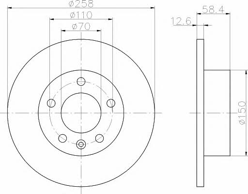 Hella-Pagid 8DD 355 101-411 Unbelüftete Bremsscheibe vorne 8DD355101411: Kaufen Sie zu einem guten Preis in Polen bei 2407.PL!