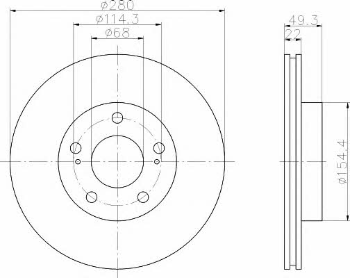 Hella-Pagid 8DD 355 103-991 Тормозной диск передний вентилируемый 8DD355103991: Отличная цена - Купить в Польше на 2407.PL!