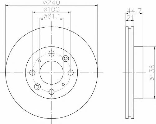 Hella-Pagid 8DD 355 104-941 Диск тормозной 8DD355104941: Отличная цена - Купить в Польше на 2407.PL!