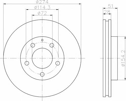 Hella-Pagid 8DD 355 105-081 Диск тормозной 8DD355105081: Отличная цена - Купить в Польше на 2407.PL!