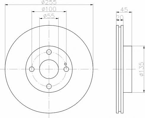 Hella-Pagid 8DD 355 106-491 Front brake disc ventilated 8DD355106491: Buy near me in Poland at 2407.PL - Good price!