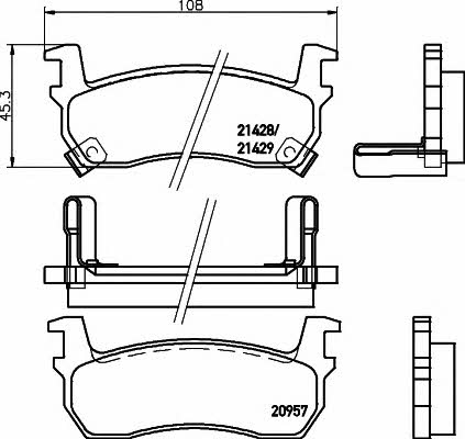 Hella-Pagid 8DB 355 010-421 Scheibenbremsbeläge, Set 8DB355010421: Kaufen Sie zu einem guten Preis in Polen bei 2407.PL!