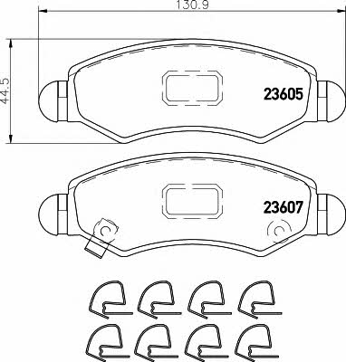 Hella-Pagid 8DB 355 011-691 Brake Pad Set, disc brake 8DB355011691: Buy near me in Poland at 2407.PL - Good price!