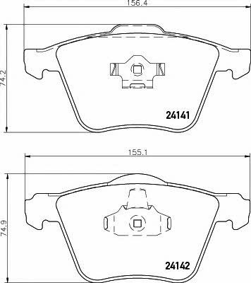 Hella-Pagid 8DB 355 011-721 Brake Pad Set, disc brake 8DB355011721: Buy near me in Poland at 2407.PL - Good price!