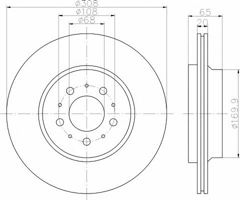 Hella-Pagid 8DD 355 110-611 Brake disc 8DD355110611: Buy near me in Poland at 2407.PL - Good price!