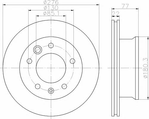 Hella-Pagid 8DD 355 111-001 Диск гальмівний передній вентильований 8DD355111001: Приваблива ціна - Купити у Польщі на 2407.PL!