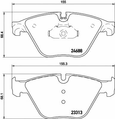 Hella-Pagid 8DB 355 015-261 Brake Pad Set, disc brake 8DB355015261: Buy near me in Poland at 2407.PL - Good price!