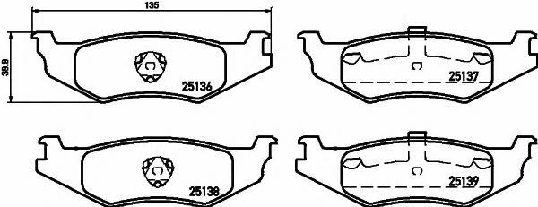 Hella-Pagid 8DB 355 015-631 Scheibenbremsbeläge, Set 8DB355015631: Kaufen Sie zu einem guten Preis in Polen bei 2407.PL!