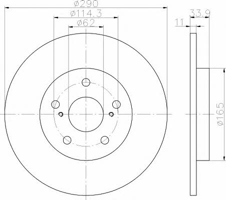 Hella-Pagid 8DD 355 116-121 Bremsscheibe 8DD355116121: Kaufen Sie zu einem guten Preis in Polen bei 2407.PL!