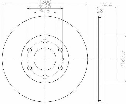 Hella-Pagid 8DD 355 117-471 Brake disc 8DD355117471: Buy near me in Poland at 2407.PL - Good price!