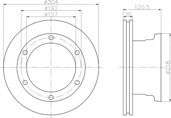 Hella-Pagid 8DD 355 117-541 Hintere belüftete Bremsscheibe 8DD355117541: Kaufen Sie zu einem guten Preis in Polen bei 2407.PL!