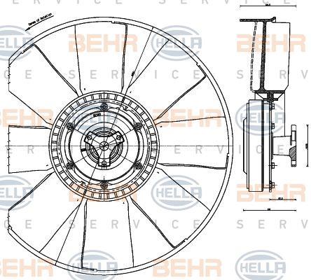 Behr-Hella 8MV 376 791-281 Nabe, Lüfterrad-Motorkühlung 8MV376791281: Kaufen Sie zu einem guten Preis in Polen bei 2407.PL!