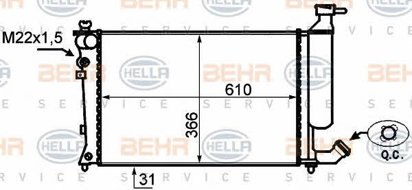 Behr-Hella 8MK 376 717-171 Радиатор охлаждения двигателя 8MK376717171: Отличная цена - Купить в Польше на 2407.PL!