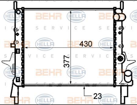 Behr-Hella 8MK 376 717-341 Chłodnica, układ chłodzenia silnika 8MK376717341: Dobra cena w Polsce na 2407.PL - Kup Teraz!