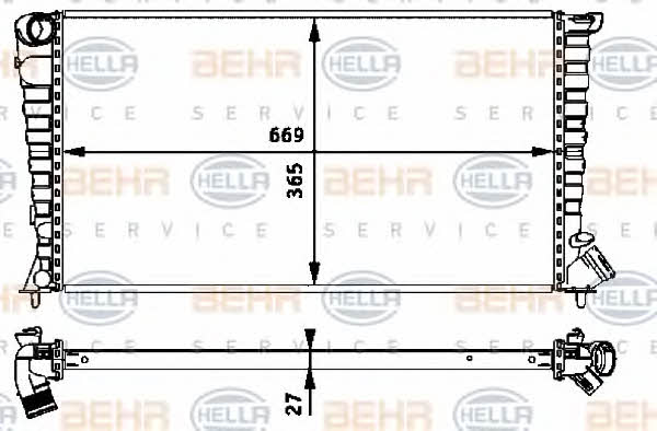 Behr-Hella 8MK 376 717-601 Радіатор охолодження двигуна 8MK376717601: Приваблива ціна - Купити у Польщі на 2407.PL!