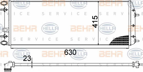 Behr-Hella 8MK 376 717-704 Kühler motorkühlung 8MK376717704: Kaufen Sie zu einem guten Preis in Polen bei 2407.PL!