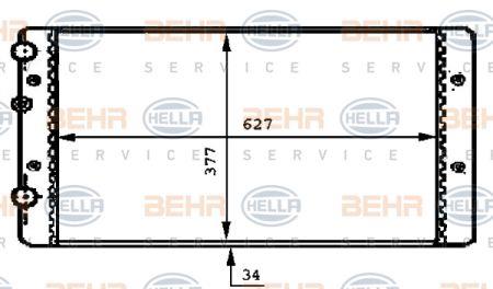 Behr-Hella 8MK 376 717-721 Радиатор охлаждения двигателя 8MK376717721: Отличная цена - Купить в Польше на 2407.PL!