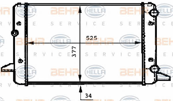 Behr-Hella 8MK 376 717-741 Chłodnica, układ chłodzenia silnika 8MK376717741: Dobra cena w Polsce na 2407.PL - Kup Teraz!