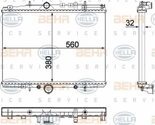 Behr-Hella 8MK 376 718-041 Chłodnica, układ chłodzenia silnika 8MK376718041: Dobra cena w Polsce na 2407.PL - Kup Teraz!