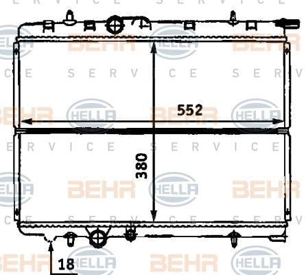 Behr-Hella 8MK 376 718-131 Радиатор охлаждения двигателя 8MK376718131: Отличная цена - Купить в Польше на 2407.PL!