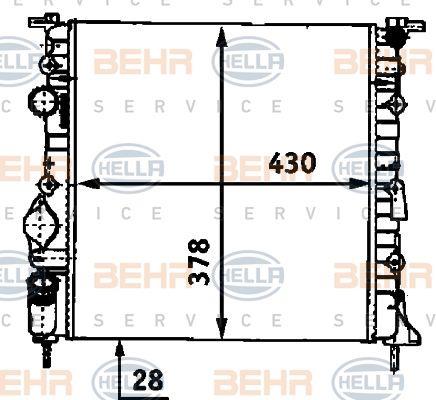 Behr-Hella 8MK 376 718-271 Радіатор охолодження двигуна 8MK376718271: Приваблива ціна - Купити у Польщі на 2407.PL!