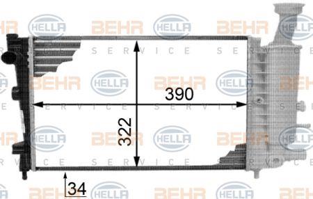 Behr-Hella 8MK 376 718-301 Радиатор охлаждения двигателя 8MK376718301: Отличная цена - Купить в Польше на 2407.PL!