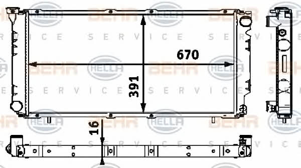 Chłodnica, układ chłodzenia silnika Behr-Hella 8MK 376 718-441