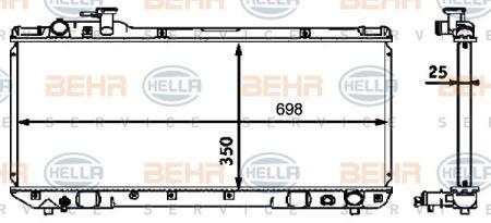 Behr-Hella 8MK 376 718-451 Radiator, engine cooling 8MK376718451: Buy near me in Poland at 2407.PL - Good price!