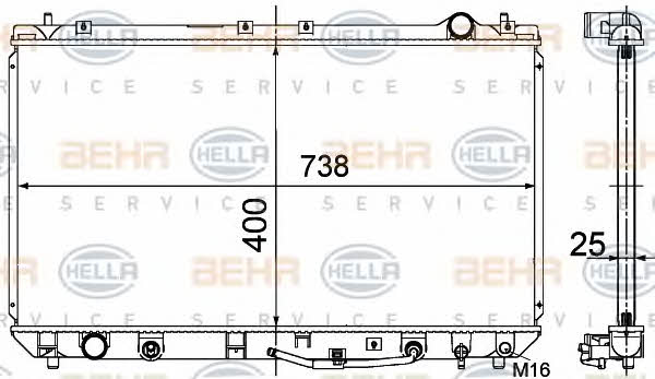 Behr-Hella 8MK 376 718-551 Chłodnica, układ chłodzenia silnika 8MK376718551: Dobra cena w Polsce na 2407.PL - Kup Teraz!