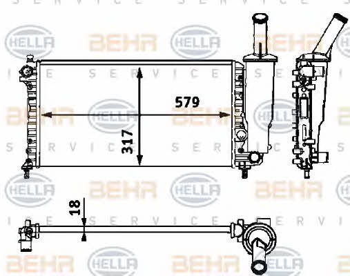 Behr-Hella 8MK 376 718-581 Радиатор охлаждения двигателя 8MK376718581: Отличная цена - Купить в Польше на 2407.PL!