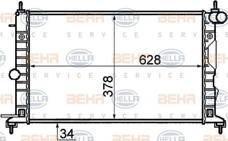 Behr-Hella 8MK 376 718-731 Chłodnica, układ chłodzenia silnika 8MK376718731: Atrakcyjna cena w Polsce na 2407.PL - Zamów teraz!