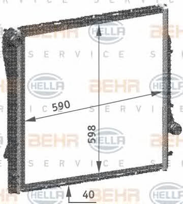 Behr-Hella 8MK 376 718-754 Radiator, engine cooling 8MK376718754: Buy near me in Poland at 2407.PL - Good price!