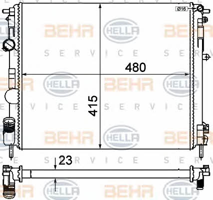 Behr-Hella 8MK 376 719-691 Radiator, engine cooling 8MK376719691: Buy near me at 2407.PL in Poland at an Affordable price!