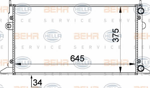 Behr-Hella 8MK 376 719-711 Радіатор охолодження двигуна 8MK376719711: Приваблива ціна - Купити у Польщі на 2407.PL!