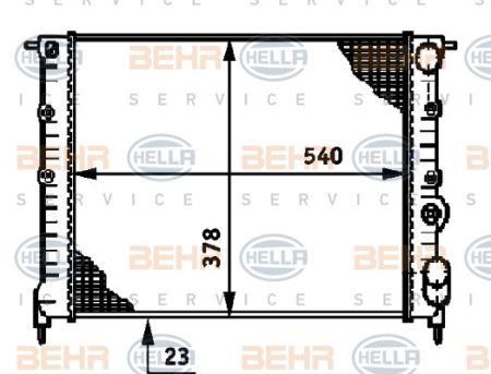 Behr-Hella 8MK 376 720-431 Radiator, engine cooling 8MK376720431: Buy near me in Poland at 2407.PL - Good price!